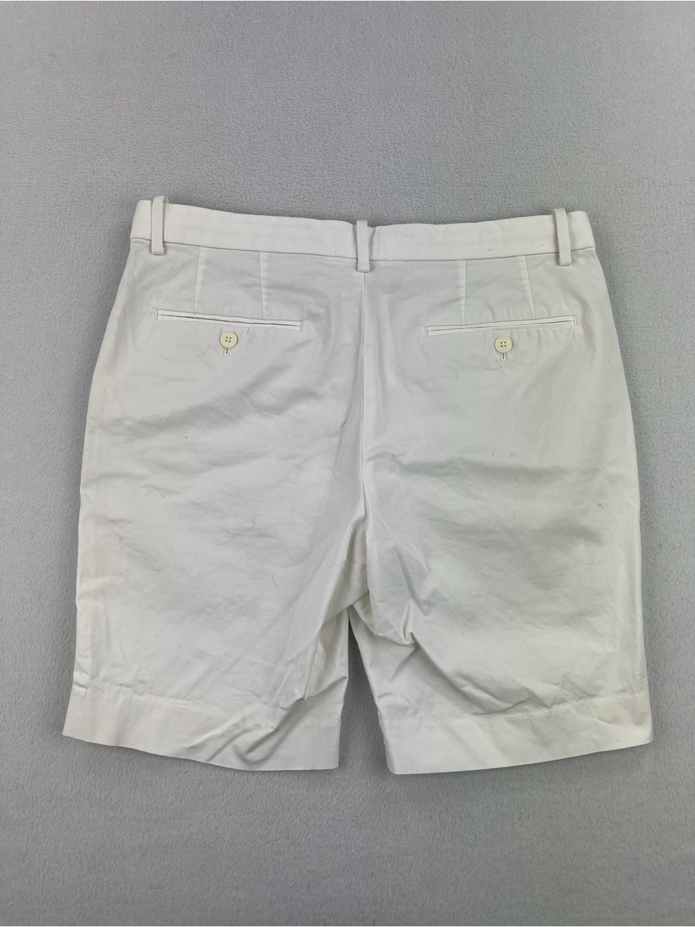 UNIQLO Mens Stretch Slim Fit White Chino Shorts 9” Inseam Drawstrings Size L - Picture 5 of 9